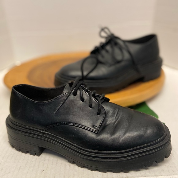 ASOS Platform Laced Combat Boot Platform Oxford - Picture 11 of 11